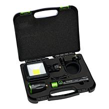 OneClik Interchangeable Rechargeable Flashlight Kit with Storage Case