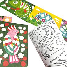 OOLY Foil-tastic Foil Art and Coloring Set Awesome Animals