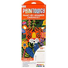 OOLY Paintology Paint-By-Number Canvas Kit - Tiger Eyes