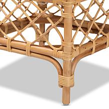 Orchard Natural Rattan Ottoman 18.5" W x 18.5" D x 18.25" H