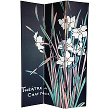 Oriental Furniture 2-Sided Chat Noir 3-Panel Divider
