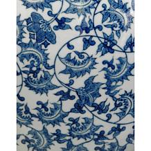 Oriental Furniture Floral Blue & White Fishbowl