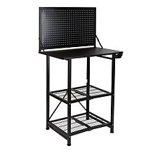 Origami Foldable Work Bench with Pegboard