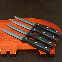 Oster Granger 4.5" Stainless Steel Steak Knife Set 4-Pack - Black