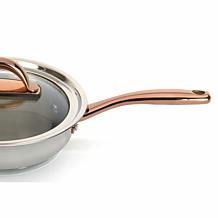 Ouro Gold 18/10 SS 9.5" Deep Skillet with Glass Lid 3.1qt.