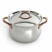 Ouro Gold 3pc 18/10 SS Steamer Set, SS Lids, Rose Gold Handles
