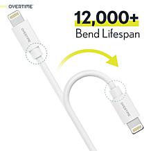 Overtime Apple MFi-Certified 6' Braided Lightning to USB-C Cable 2-pk
