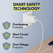 Overtime Fast Charge 20W/18W Dual Port Phone Charger Wall Adapter