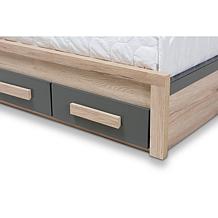 Pandora Two-Tone 2-Drawer Twin Size Storage Platform Bed