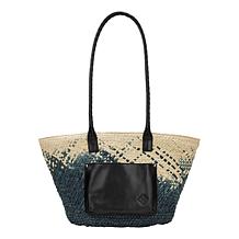 Patricia Nash Calypso Woven Straw Tote with Scarf