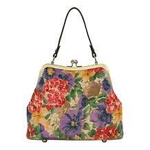 Patricia Nash Laureana Leather or Canvas Frame Satchel