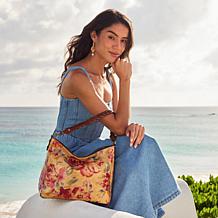 Patricia Nash Lilia Leather Hobo Crossbody with Braided Handle