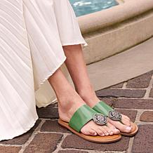 Patricia Nash Niki Leather Compass Medallion Sandal