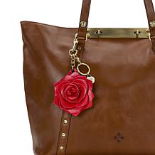 Patricia Nash Parisian Rose 100% Leather Hang-Off Charm Fob