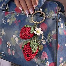 Patricia Nash Raffia Strawberry Bag Charm