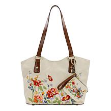 Patricia Nash Rhea Tote with Mini Cassini Wristlet Hangoff