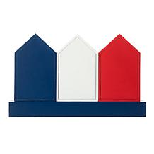 Patriotic Americana Wooden House-Shaped Table Decor