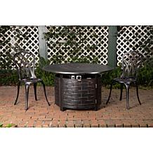 Perissa Woven Round Aluminum LPG Fire Pit