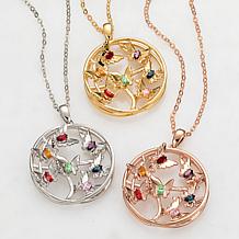 Personalized 3D Butterflies Simulated Birthstone Necklace