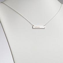 Personalized Name and Birthstone Crystal Bar Necklace