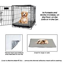 Pet Adobe 36" x 24" Self-Warming Thermal Dog Bed Gray