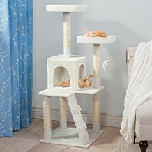 Pet Adobe Multi-Level Cat Tree House - 4 Foot