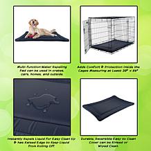 Pet Adobe Waterproof Dog Crate Pet Bed 38.75" x 25" Navy