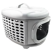 Pet Life Circular Perforated Hard Shell Collapsible Pet Carrier