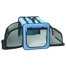 Pet Life Extra-Large Expandable Collapsible Travel Pet Dog Crate