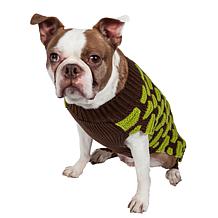 Pet Life Fashion Weaved Designer Ribbed Turtle Neck Dog Sweater