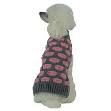 Pet Life Fashion Weaved Designer Ribbed Turtle Neck Dog Sweater