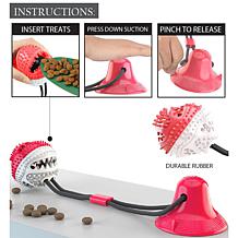 Pet Life Grip N Play Treat Dispensing Ball-Shaped Suction Cup Dog Toy