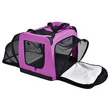 Pet Life Large Soft Folding Collapsible Expandable Pet Dog Crate