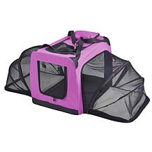 Pet Life Large Soft Folding Collapsible Expandable Pet Dog Crate