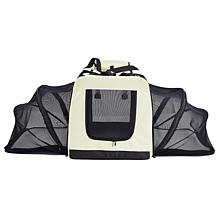 Pet Life Large Soft Folding Collapsible Expandable Pet Dog Crate