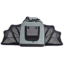 Pet Life Large Soft Folding Collapsible Expandable Pet Dog Crate
