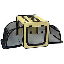 Pet Life Medium Expandable Collapsible Travel Pet Dog Crate