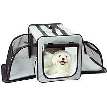 Pet Life Medium Expandable Collapsible Travel Pet Dog Crate