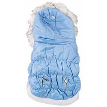 Pet Life Metallic Fashion Dog Parka Coat with Removable Hood