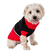 Pet Life Snowflake Cable-Knit Ribbed Turtleneck Dog Sweater