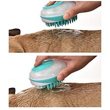 Pet Life Swasher Shampoo Dispensing Massage and Bathing Brush
