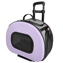 Pet Life Tough-Shell Wheeled Collapsible Final Destination Pet Carr...