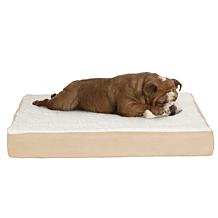 PETMAKER Orthopedic Sherpa Top Pet Bed - 30" x 20-1/2"