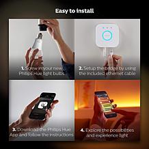 Philips Hue 4-pack White Ambiance A19 Starter Kit