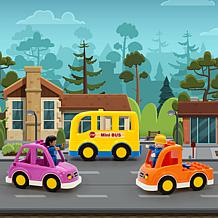 PicassoTiles People Character Figure Set with 3 Cars