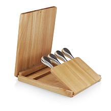 Picnic Time Asiago Cheese Cutting Board & Tools Set, (Parawood)