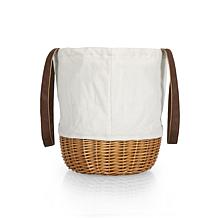 Picnic Time Coronado Basket Tote - Beige Canvas