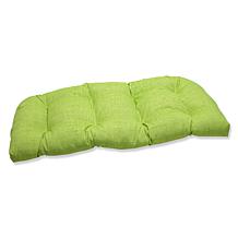 Pillow Perfect Outdoor Baja Linen Lime Wicker Loveseat Cushion - Green
