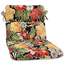 Pillow Perfect Outdoor Clemens Rounded Corners Chair Cushion - Black
