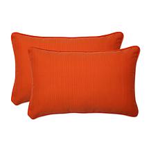 La Jolla Outdoor Water Resistant Rectangular Throw Pillows - Set of 4  Orange/White -, 1 unit - Pick 'n Save